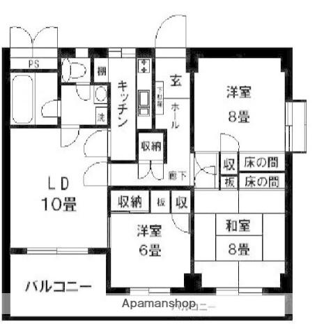 ハイツリヴァ・スター(3LDK/6階)の間取り写真