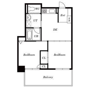 リアライズ横須賀(2DK/10階)の間取り写真