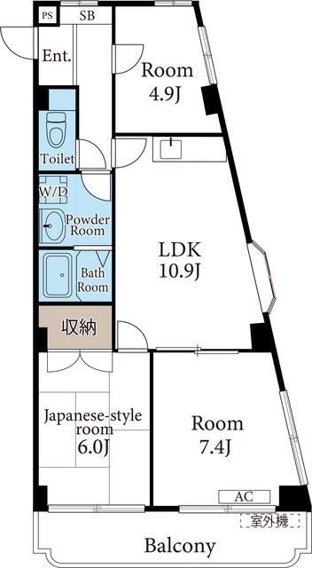 ロイヤルタウン下九沢(3LDK/2階)の間取り写真