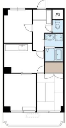 ロイヤルタウン下九沢(3DK/1階)の間取り写真