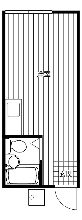 グリーンヒル鶴川(ワンルーム/1階)の間取り写真