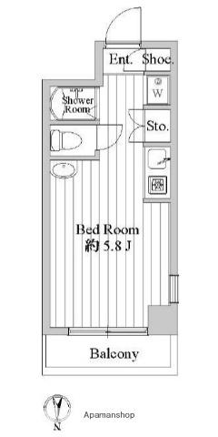 シーサイドビラ鵠沼 2階階 間取り