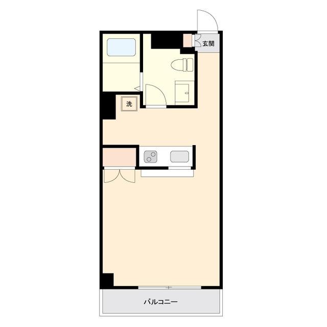 共栄町田ビル(1K/2階)の間取り写真