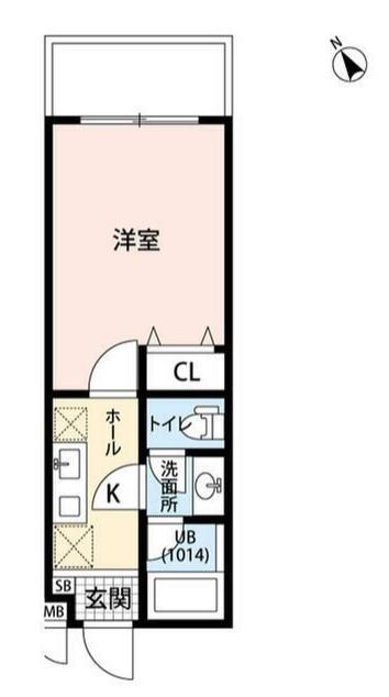 プレール・ドゥーク横浜杉田(1K/B1階)の間取り写真