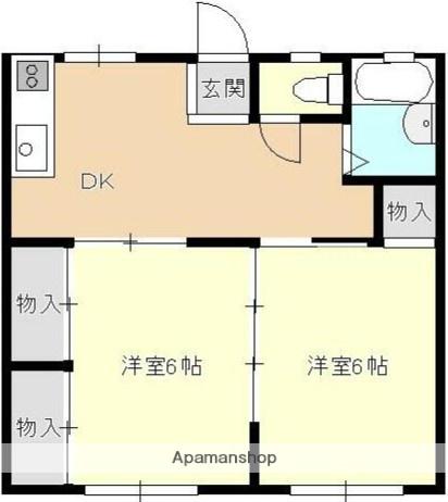 ハイムストーク(2DK/1階)の間取り写真