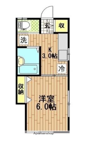 メゾン・アスリート(1K/2階)の間取り写真