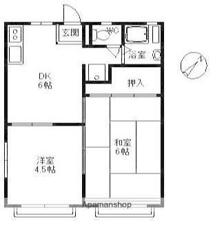サニー元町 I 2階階 間取り