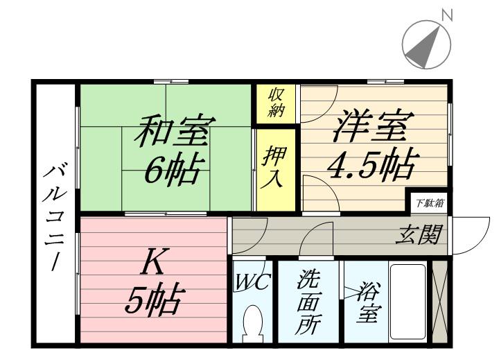 グレイス原宿(2K/4階)の間取り写真
