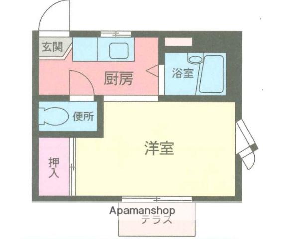 コーポラスダン(1K/1階)の間取り写真