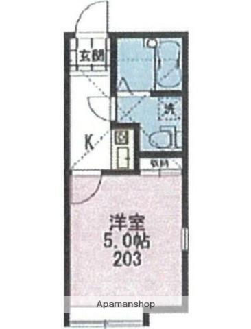 アザーレ・パッシオ長津田(1K/2階)の間取り写真