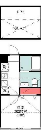 グランシーズ三ツ境ルノン(1K/2階)の間取り写真