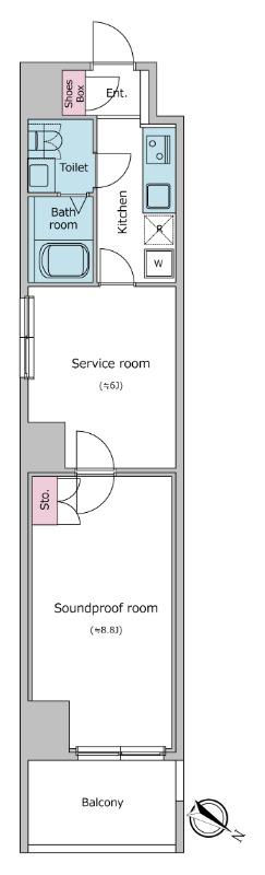 レジディア横濱大通公園(1K/8階)の間取り写真