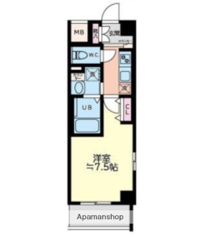ヴェールシャルマン戸塚2(1K/5階)の間取り写真