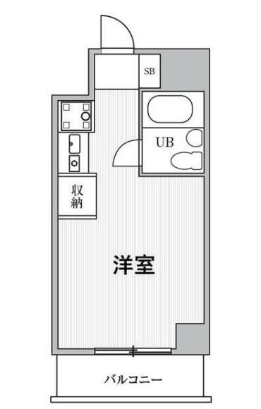 TS GARDEN鶴見(ワンルーム/4階)の間取り写真