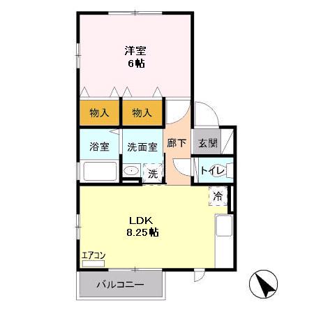 プルミエ(1LDK/2階)の間取り写真