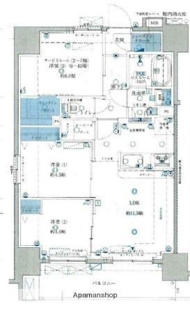 ブリシア横濱石川町(2SLDK/3階)の間取り写真