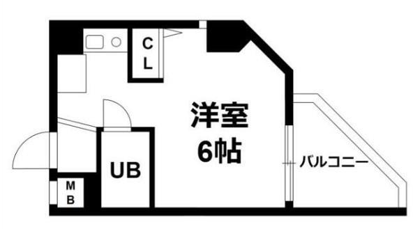 橋本大河原ビル(1K/4階)の間取り写真