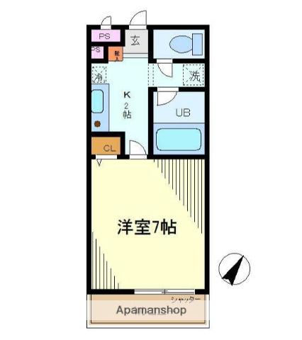 コージーハウス南成瀬(1K/1階)の間取り写真