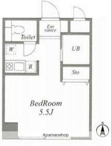 ユーコート金沢八景(ワンルーム/2階)の間取り写真