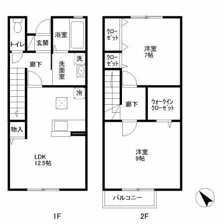 ディアコート大倉山(2LDK)の間取り写真