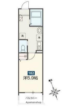 MELDIA PETIA渋谷(1K/1階)の間取り写真