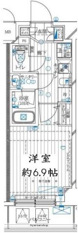 REGALIZ溝の口(1K/1階)の間取り写真