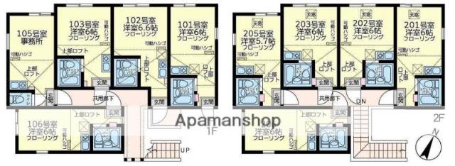 ユナイト大口スコティッシュロード(ワンルーム/1階)の間取り写真