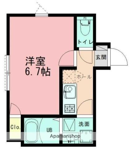 セレーノ たまプラーザ(1K/3階)の間取り写真