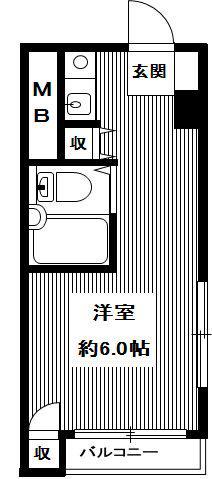 クリオ戸部壱番館(ワンルーム/4階)の間取り写真