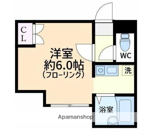 コーポヒラ(ワンルーム/1階)の間取り写真