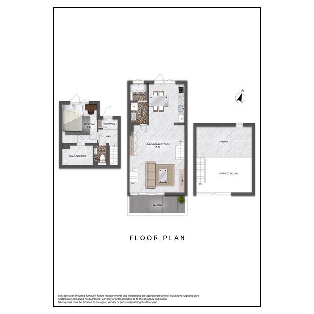 HYGGE(1LDK/2階)の間取り写真