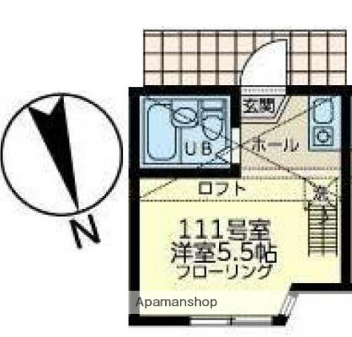 ユナイト南太田ジヴェルニー(ワンルーム/1階)の間取り写真