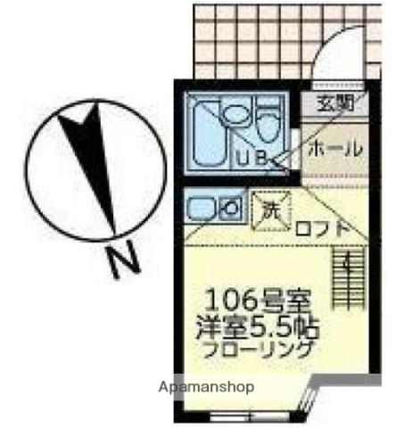 ユナイト南太田ジヴェルニー(ワンルーム/1階)の間取り写真