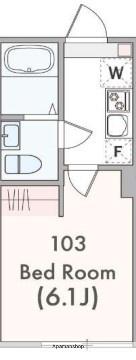 アザーレ・アサンテ日吉B(1K/1階)の間取り写真