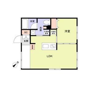 ASTILE目黒不動前(1LDK/1階)の間取り写真