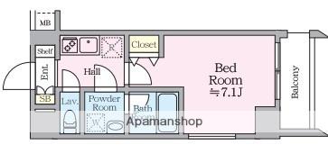 アイルグランデ横浜サウス(1K/5階)の間取り写真