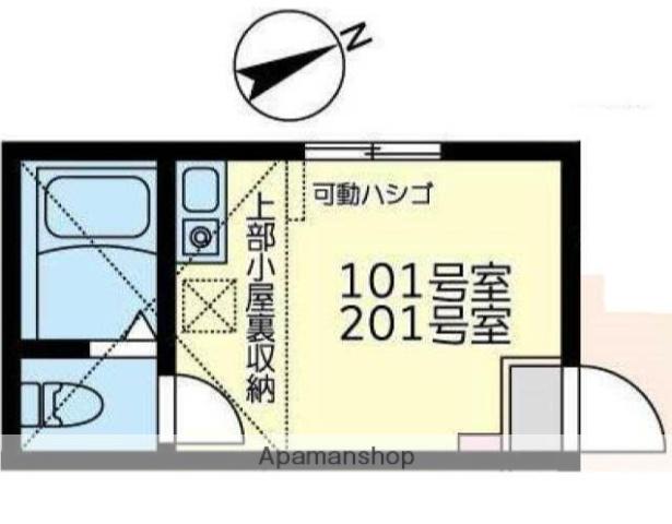 ブルーミー川崎(ワンルーム/1階)の間取り写真