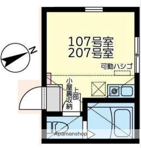 ブルーミー川崎(ワンルーム/1階)の間取り写真