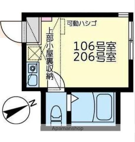 ブルーミー川崎(ワンルーム/1階)の間取り写真