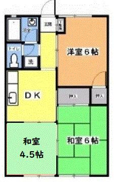 クロノス厚木ノース(3DK/2階)の間取り写真