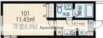 ラフィーネ西谷(1K/1階)の間取り写真