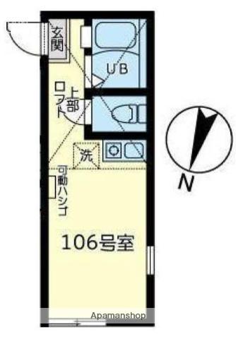 ユナイト南太田クロードドビッシュ(ワンルーム/1階)の間取り写真