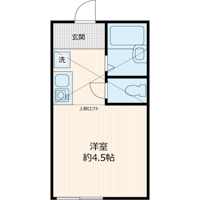 メゾン追浜(ワンルーム/2階)の間取り写真