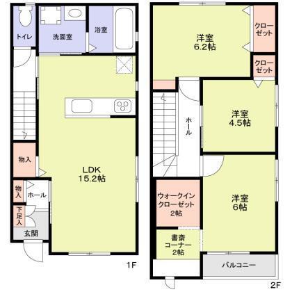 ＬＡ　ＬＵＭＩＥＲＥ　Ｄ(3SLDK)の間取り写真