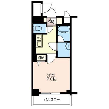 LASANTE品川シーサイドⅡ(1K/3階)の間取り写真