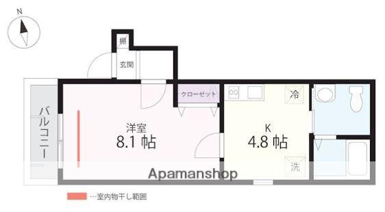 QUIET CRAB HOUSE MIX弘明寺Ⅱ(1K/3階)の間取り写真