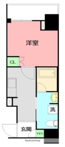 GRANDREVE横濱2(1K/4階)の間取り写真