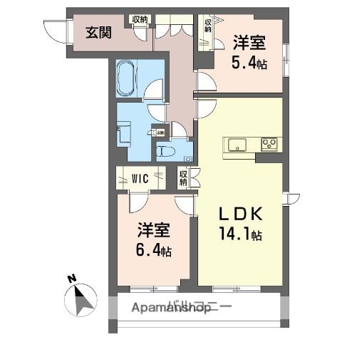 グランクロス サクラ(2LDK/3階)の間取り写真