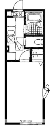 リーヴェルガーデン横浜港北(1K/2階)の間取り写真