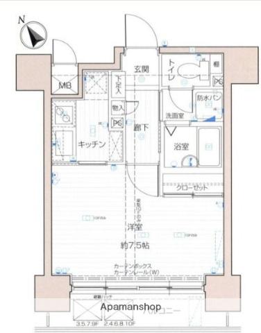 ベスト横浜(1K/5階)の間取り写真
